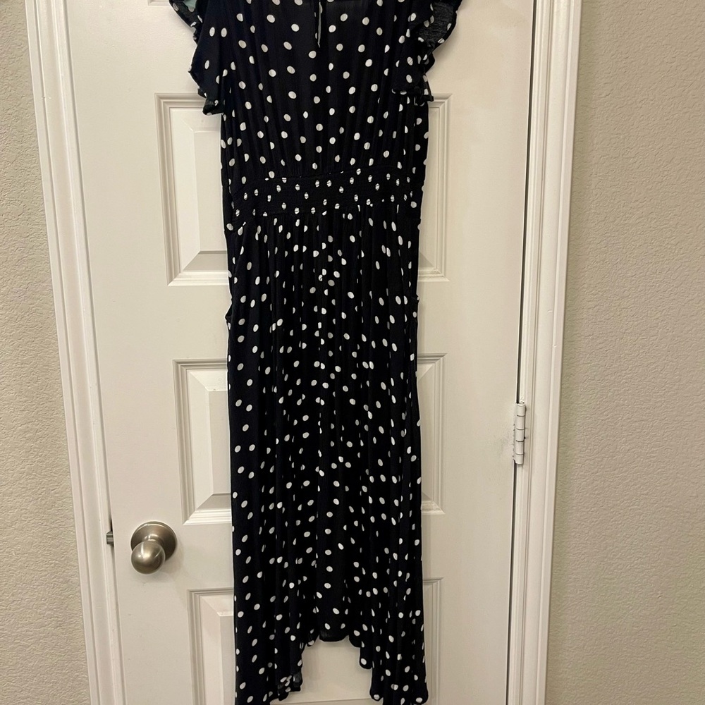 Justice Black and White Polka Dot Dress